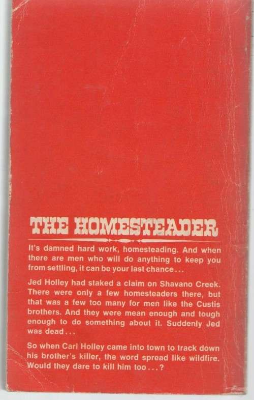 THE HOMESTEADER - LEWIS B PATTEN (1972 - WESTERN)