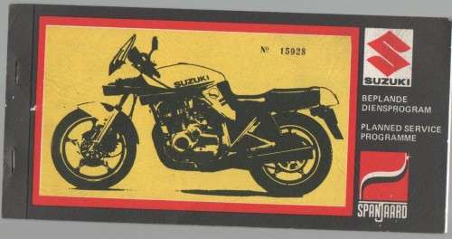 SUZUKI, BEPLANDE DIENSPROGRAM / PLANNED SERVICE PROGRAMME