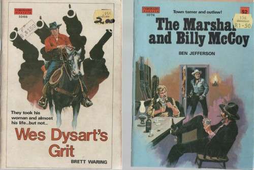 FOUR PAPERBACK CAFE BOOKS, MIXED, WESTERN AND OTHERS
