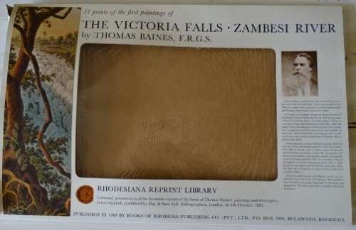 11 PRINTS OF THE FIRST PAINTINGS OF THE VICTORIA FALLS - ZAMBESI RIVER BY THOMAS BAINES (PUBL 1969)