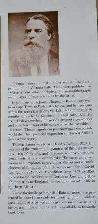 11 PRINTS OF THE FIRST PAINTINGS OF THE VICTORIA FALLS - ZAMBESI RIVER BY THOMAS BAINES (PUBL 1969)