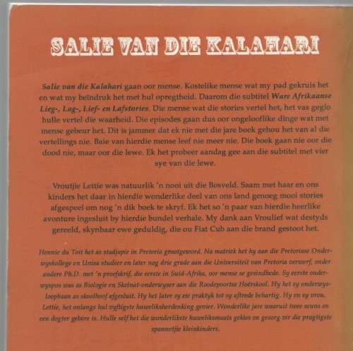SALIE VAN DIE KALAHARI - HENNIE DU TOIT (2011)