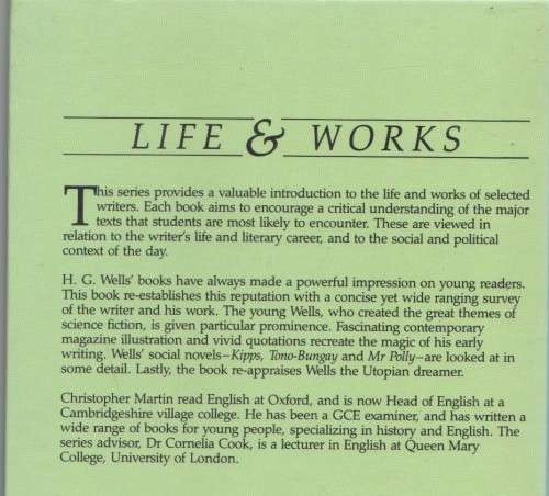 LIFE & WORKS, H G WELLS - CHRISTOPHER MARTIN (1 ST PUBLISHED 1988)