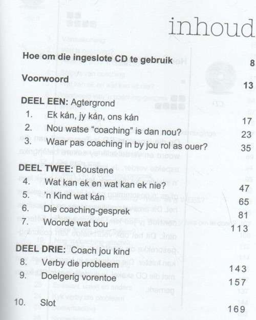 COACH JOU KIND VIR DIE LEWE - TANYA VAN ZYL (2009) PRAKTIESE GIDS MET CD