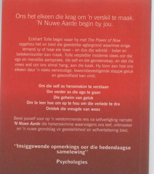 `N NUWE AARDE, ONTWAAK TOT JOU LEWENSDOEL - ECKHART TOLLE (2008)