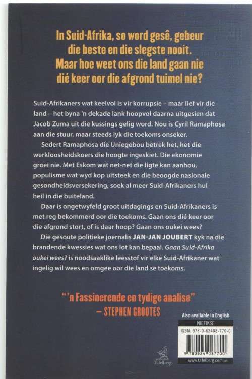 GAAN SUID-AFRIKA OUKEI WEES? 17 SLEUTELVRAE - JAN-JAN JOUBERT (1 STE UITGAWE 2019)