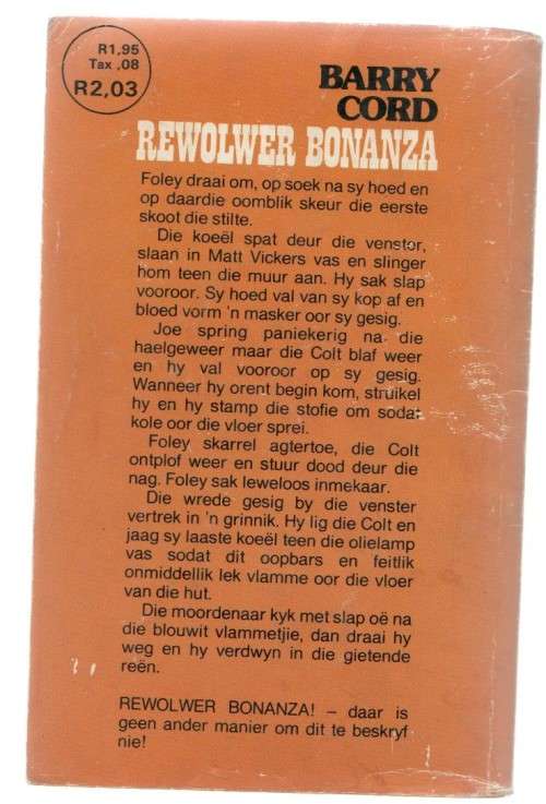 REWOLWER BONANZA - BARRY CORD (WILDE WESTE KAFEE-BOEKIE)