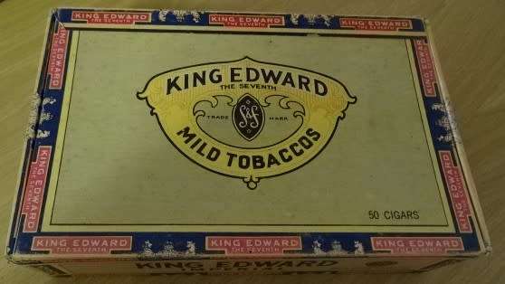 VINTAGE KING EDWARD THE SEVENTH MILD TABACCOS 50 CIGARS BOX (21.5 CM X 13,5 CM X 6,5 CM)