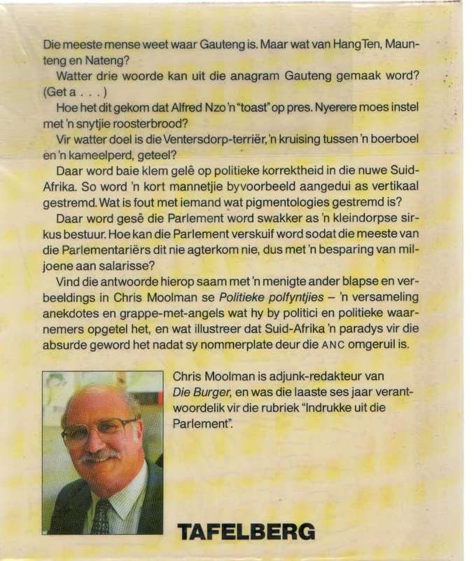 POLITIEKE POLFYNTJIES - CHRIS MOOLMAN ( ILLUSTRASIES DEUR FRED MOUTON - 1997)