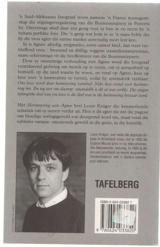 HERINNERING AAN AGNES - LOUIS KRUGER ( 1 STE UITGAWE 1995)