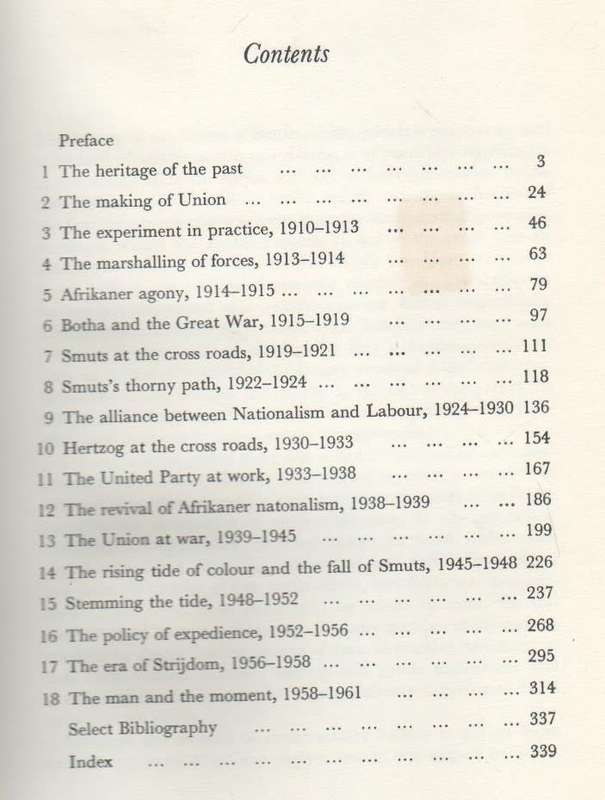 THE MAKING OF A NATION , A HISTORY OF THE UNION OF SOUTH AFRICA 1910-1961 - D W KRUGER (1969)