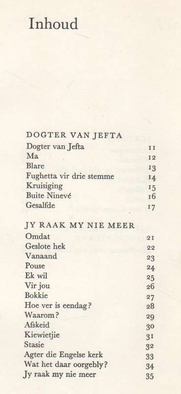 DOGTER VAN JEFTA - ANTJIE KROG (7 DE DRUK 1980)