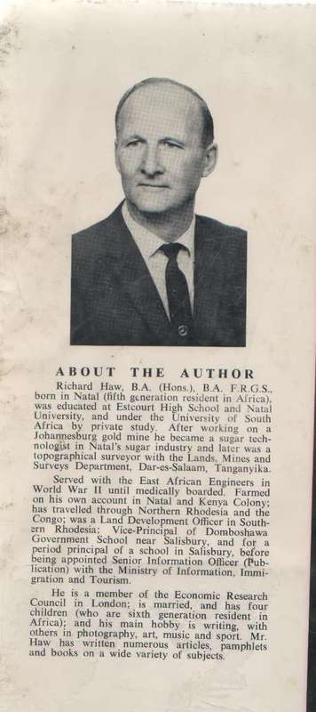 RHODESIA, THE JEWEL OF AFRICA - RICHARD C HAW (1966)