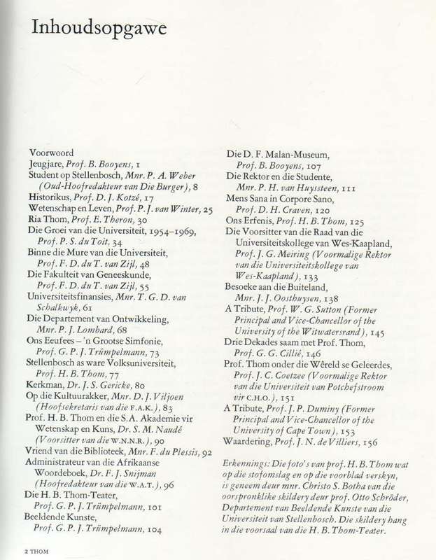 PROFESSOR H B THOM - PJ LOMBARD (1969)