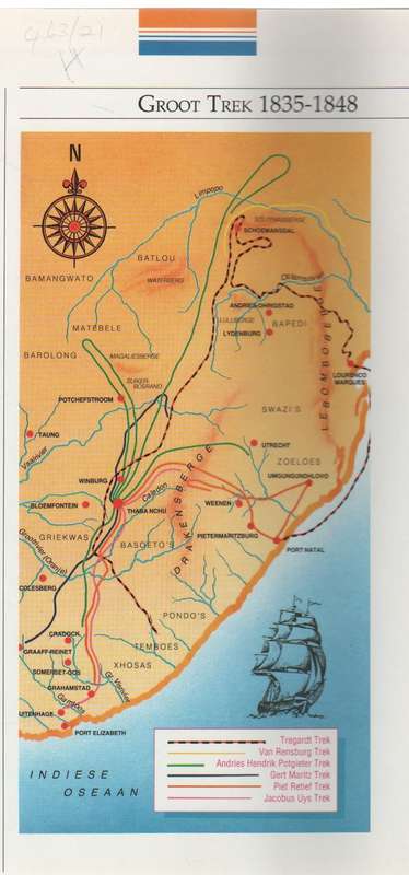 GROOT TREK HERDENKINGSFEES 1838 -1988 - GEDENKBROSJURE EN FEESPROGRAM 10-16 DES 1988