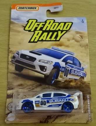MATCHBOX 2015 SUBARA WRX STI (CARDED)  (MADE IN THAILAND)