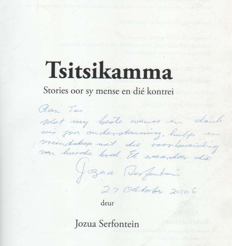 TSITSIKAMMA, STORIES OOR SY MENSE EN DIE KONTREI - JOZUA SERFONTEIN (2006)