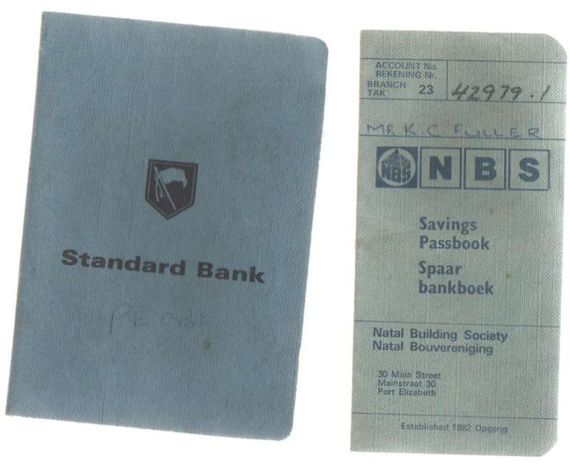 TWO BANKING SAVINGS ACCOUNT BOOKS, NBS AND STANDARD BANK (1974 - 1976)