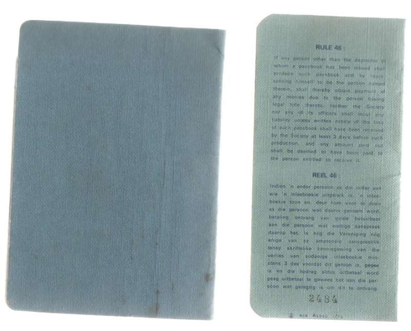 TWO BANKING SAVINGS ACCOUNT BOOKS, NBS AND STANDARD BANK (1974 - 1976)