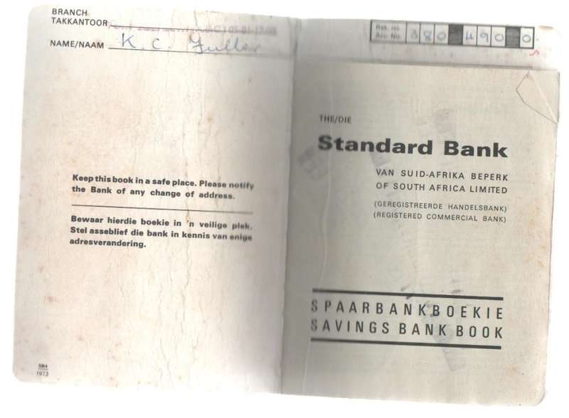 TWO BANKING SAVINGS ACCOUNT BOOKS, NBS AND STANDARD BANK (1974 - 1976)