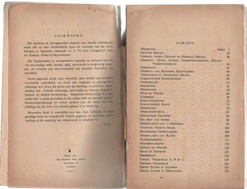 ALGEMENE WISKUNDE ST.V1 - A BLAIR EN J J REDGRAVE (VOOR 1970)