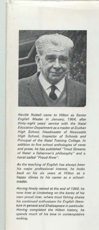 LIFT UP YOUR HEARTS, THE STORY OF HILTON COLLEGE - HILTON COLLEGE 1872 - 1972 - NEVILLE NUTTALL