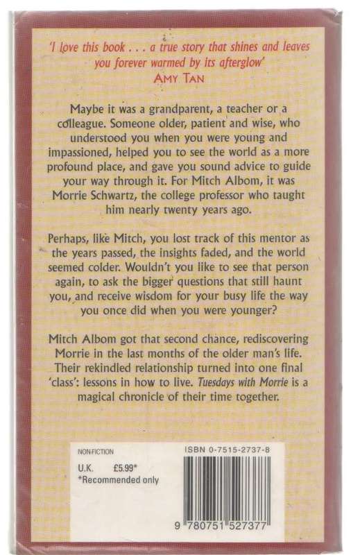 TUESDAYS WITH MORRIE - MITCH ALBOM (1997)