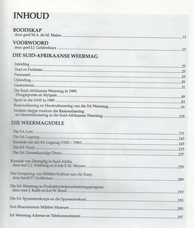 SUID-AFRIKAANSE OORSIG/ S A DEFENCE FORCE REVIEW 1990 - MAJ A DE LA REY