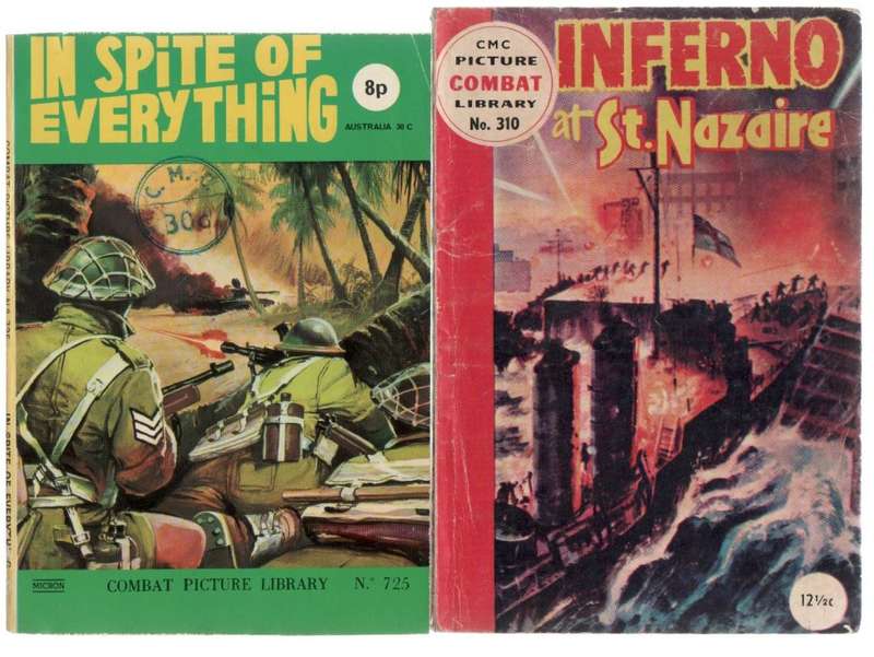 FOUR PICTURE COMBAT LIBRARY , MILITARY CAFE BOOKS