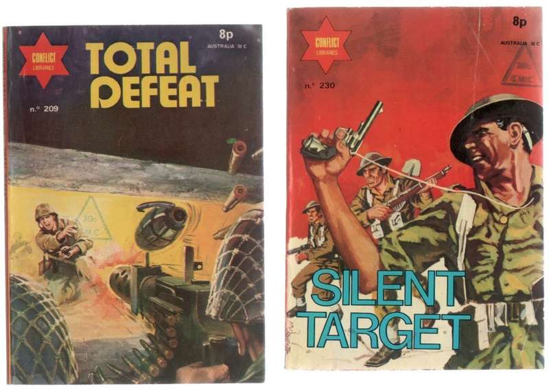 FOUR CONFLICT LIBRARIES CAFE BOOKS , WAR STORIES IN PICTURES