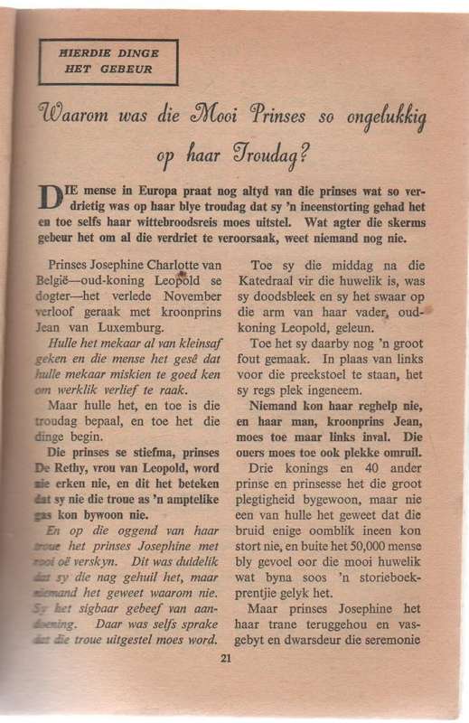 DIE BESTE, GEREGISTREER BY DIE POSKANTOOR AS `N NUUSBLAD - SEPTEMBER 1953