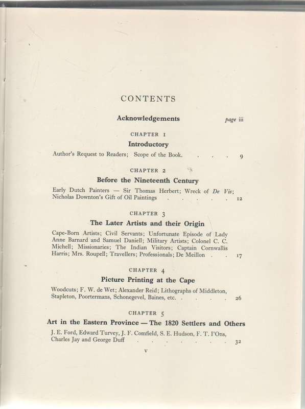 PICTORIAL ART IN SOUTH AFRICA DURING THREE CENTURIES TO 1875 - A GORDON-BROWN (1952)