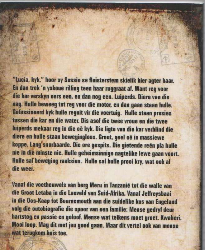 KWAHERI MY GELIEFDE - LUCIA PRINSLOO (GETEKEN , 1 STE UITGAWE 2011)