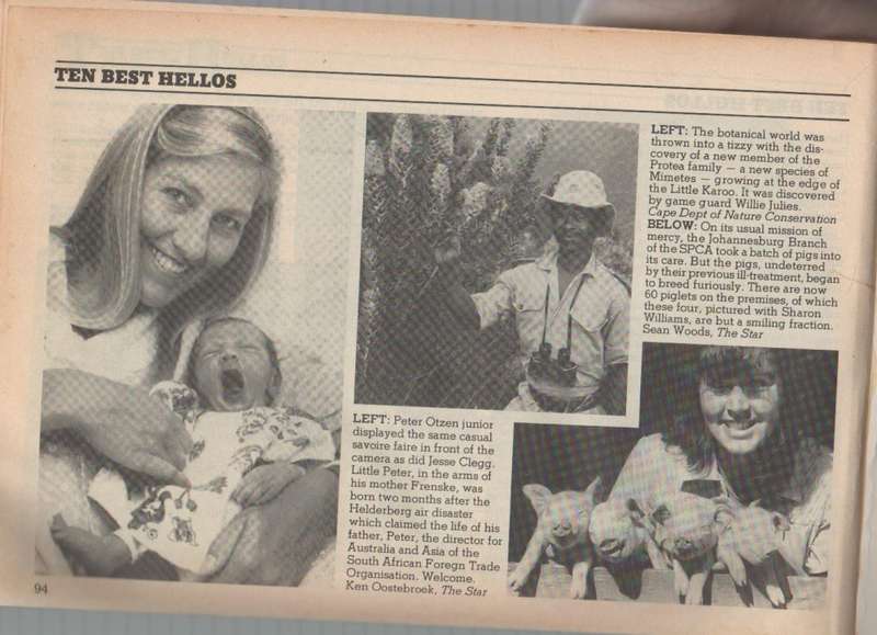 SOUTH AFRICA`S TEN BEST 1988 - JENNIFER CRWYS-WILLIAMS (1 ST EDITION 1987)