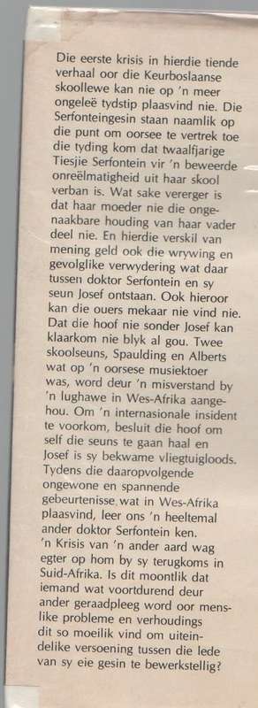 KRISIS OP KEURBOSLAAN ,NOMMER 10 - THEUNIS KROGH (1 STE UITGAWE 1974)