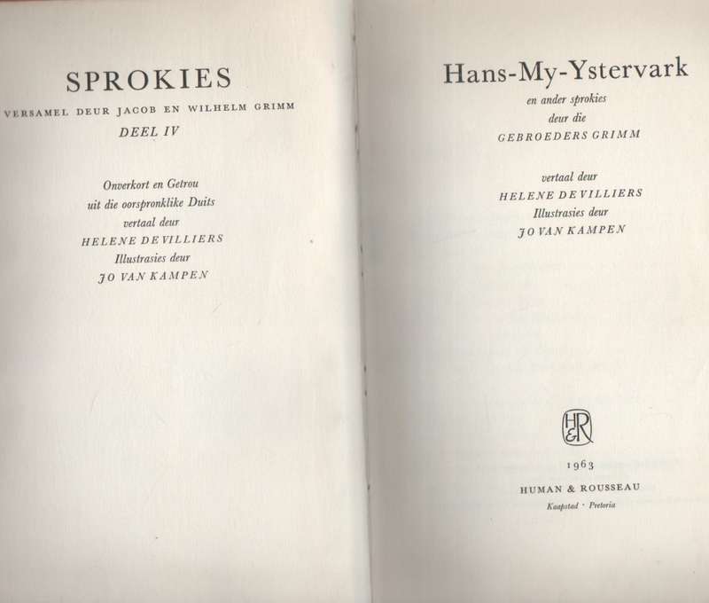 SPROKIES - GEBROEDERS GRIMM (1 STE UITGAWE VAN DEEL IV IN 1963)