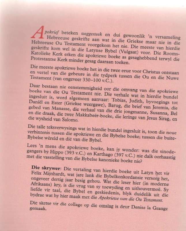 APOKRIEWE VAN DIE OU TESTAMENT - FELIX MIJNHARDT (2 DE DRUK 1997)