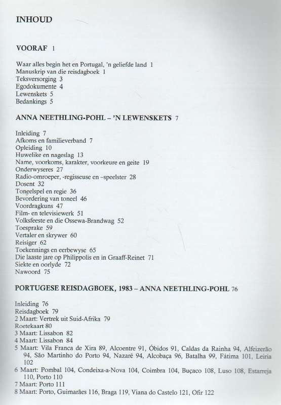 ANNA NEETHLING-POHL EN HAAR PORTUGESE DAGBOEK - O J O FERREIRA (1 STE UITG 2015)