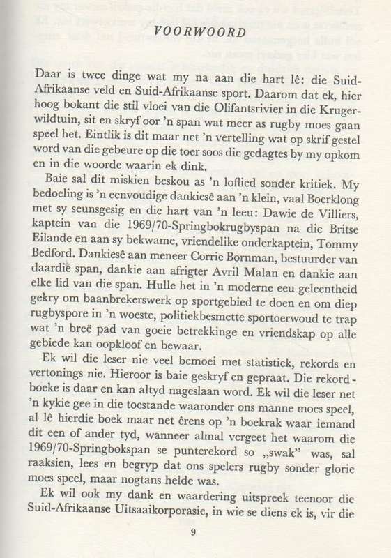 RUGBY AGTER DORINGDRAAD - GERHARD VIVIERS (GETEKEN - 3 DE DRUK 1970)