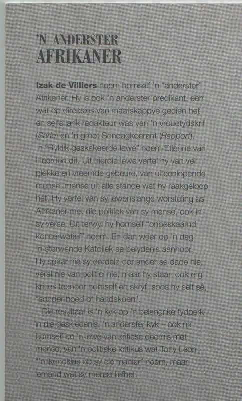 STROOIDAK EN TORING VAN MENSE EN MY TYD - IZAK DE VILLIERS (1 STE UITGAWE 2009)