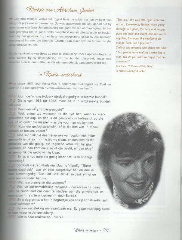 INGRID JONKER BEELD VAN 'N DIGTERSLEWE - PETROVNA METELERKAMP (1 STE UITGAWE 2003)