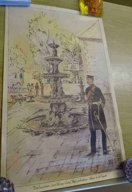 FOUR PRINTS: OLD COURT HOUSE, THE FOUNTAIN AND SOLDIERS BOER  WAR AT MATJIESFONTEIN