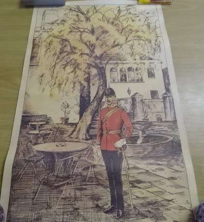 FOUR PRINTS: OLD COURT HOUSE, THE FOUNTAIN AND SOLDIERS BOER  WAR AT MATJIESFONTEIN