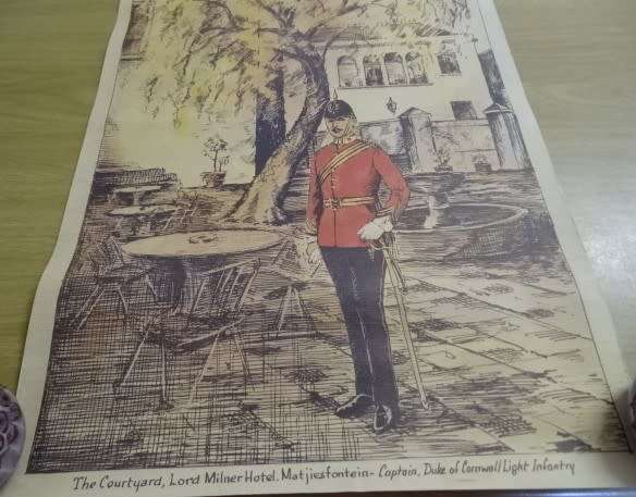 FOUR PRINTS: OLD COURT HOUSE, THE FOUNTAIN AND SOLDIERS BOER  WAR AT MATJIESFONTEIN