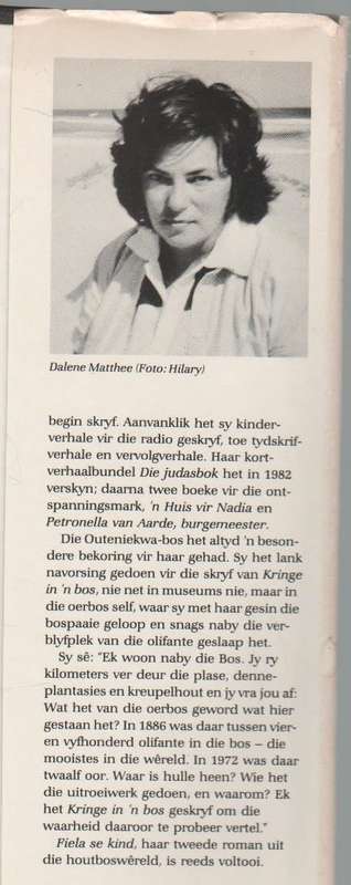 KRINGE IN 'N BOS - DALENE MATTHEE (7 DE DRUK 1987)
