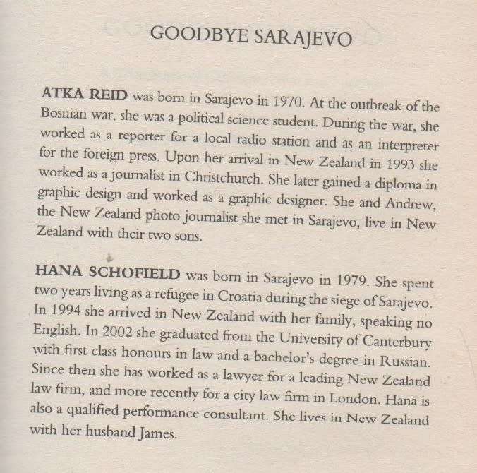 GOODBYE SARAJEVO - ATKA REID & HANA SCHOFIELD (