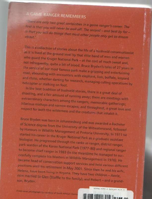 A GAME RANGER REMEMBERS - BRUCE BRYDEN (REPRINT 2011)