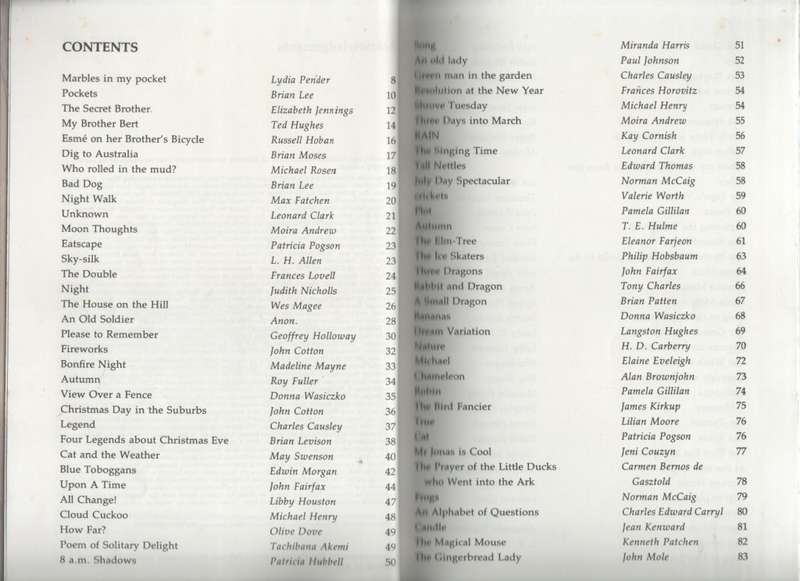POETRY 2 MARBLES IN MY POCKET - MOIRA ANDREW (1986)