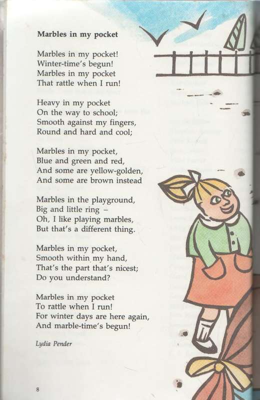 POETRY 2 MARBLES IN MY POCKET - MOIRA ANDREW (1986)