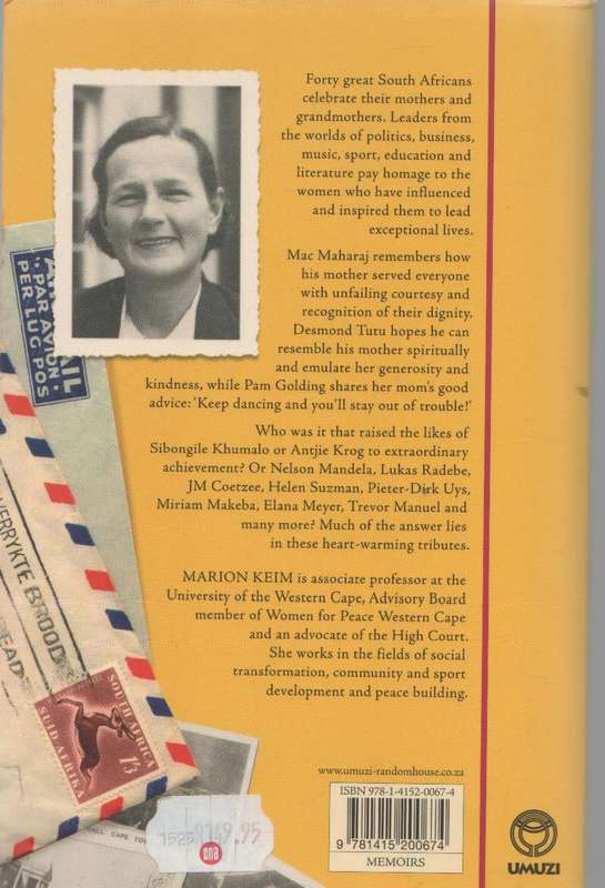 UMAMA RECOLLECTIONS OF SOUTH AFRICAN MOTHERS & GRANDMOTHERS - MARION KEIM (1 ST EDT 2009)